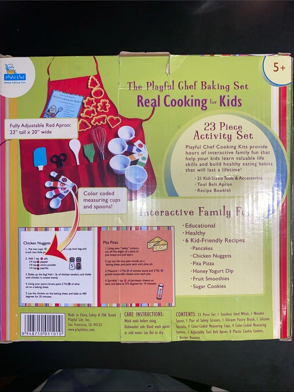 The Playful Chef Baking Set, Real Cooking For Kids, 22 Piece Activity Set